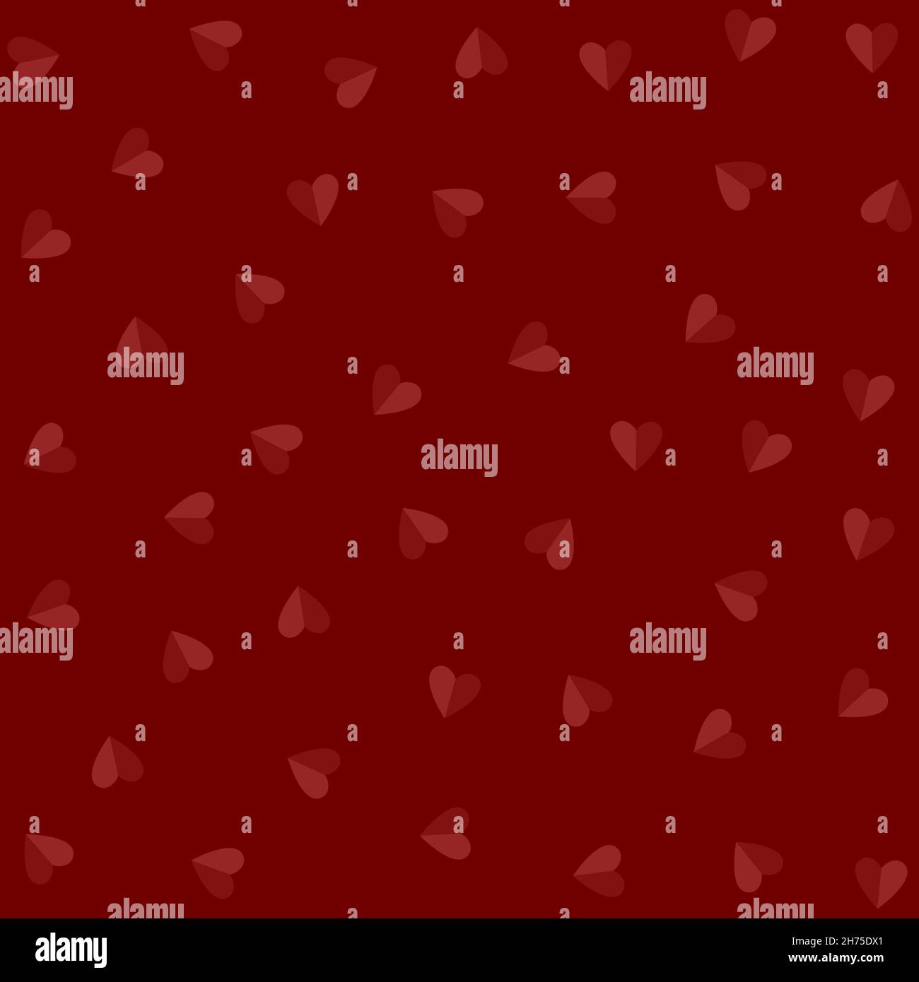 Red hearts on a red background. Vector stock illustration. Stock Vector