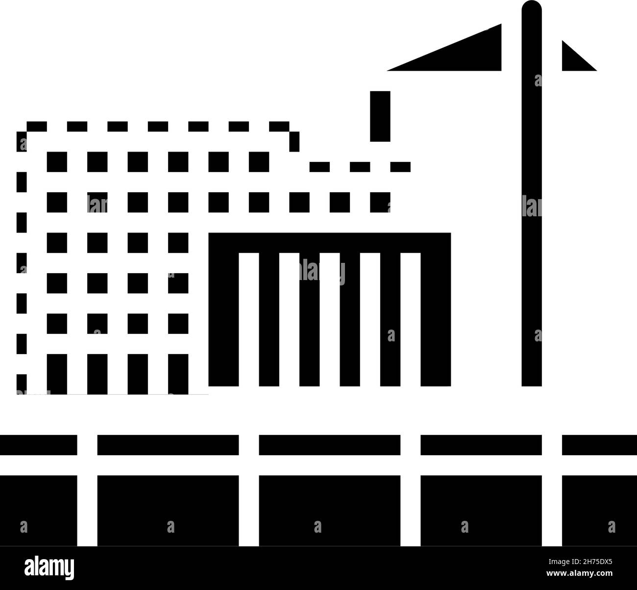 building construction glyph icon vector illustration Stock Vector Image ...