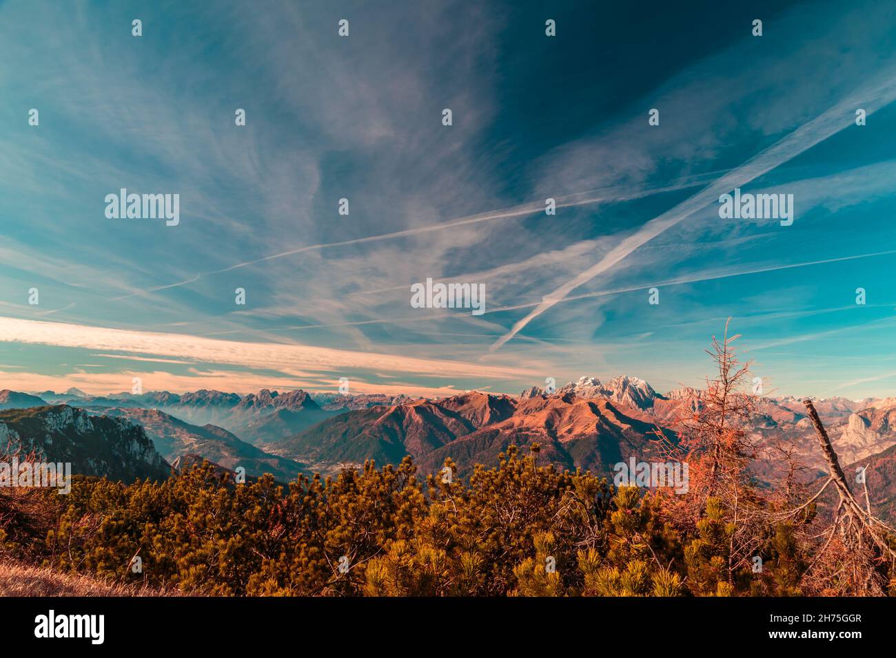 Sunny day in the carnic alps during a colorful autumn Stock Photo - Alamy