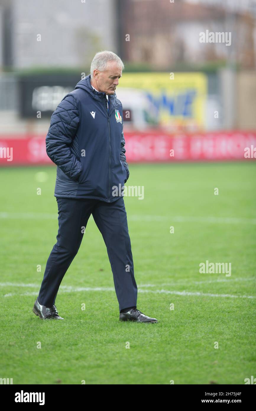 Sergio Lanfranchi stadium, Parma, Italy, November 20, 2021, Head Coach Kieran Crowley (Italy)   during  Test match 2021 - Italy vs Uruguay  - Autumn Nations Series rugby match Credit: Live Media Publishing Group/Alamy Live News Stock Photo