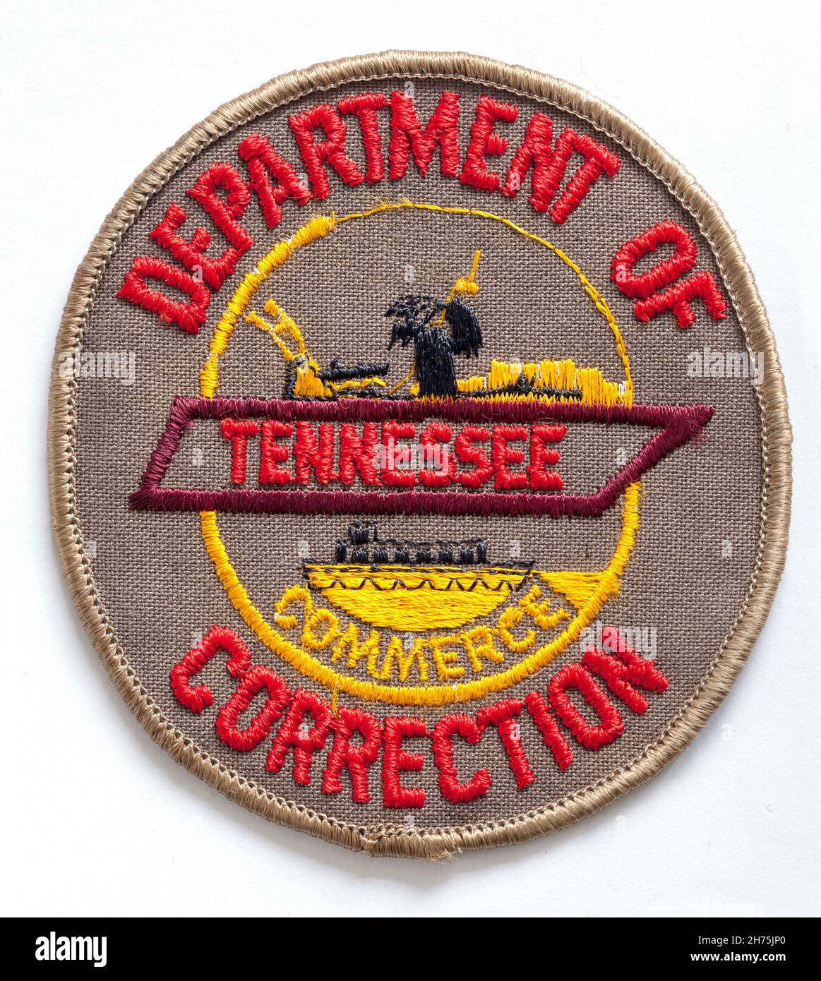 Vintage Department of Correction Tennessee Prison Officer Badge Patch Stock Photo