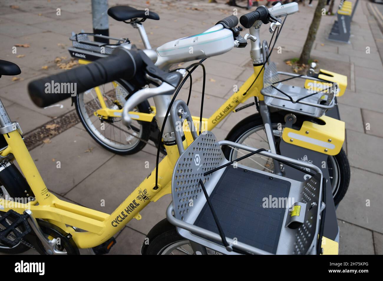 Manchester Cycle Hire Stock Photo Alamy