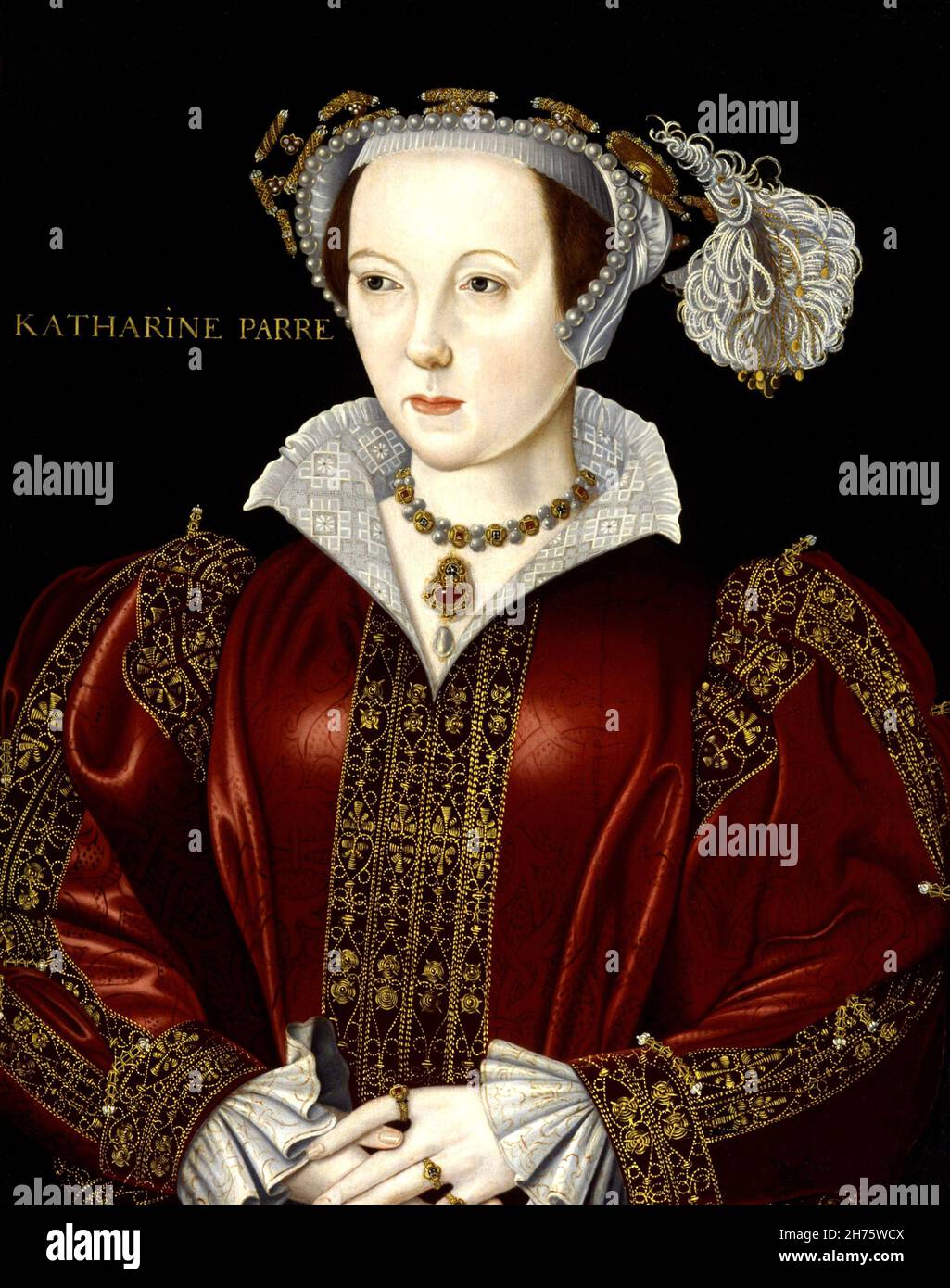 Catherine Parr - Queen Consort of England and Ireland by unknown artist Stock Photo