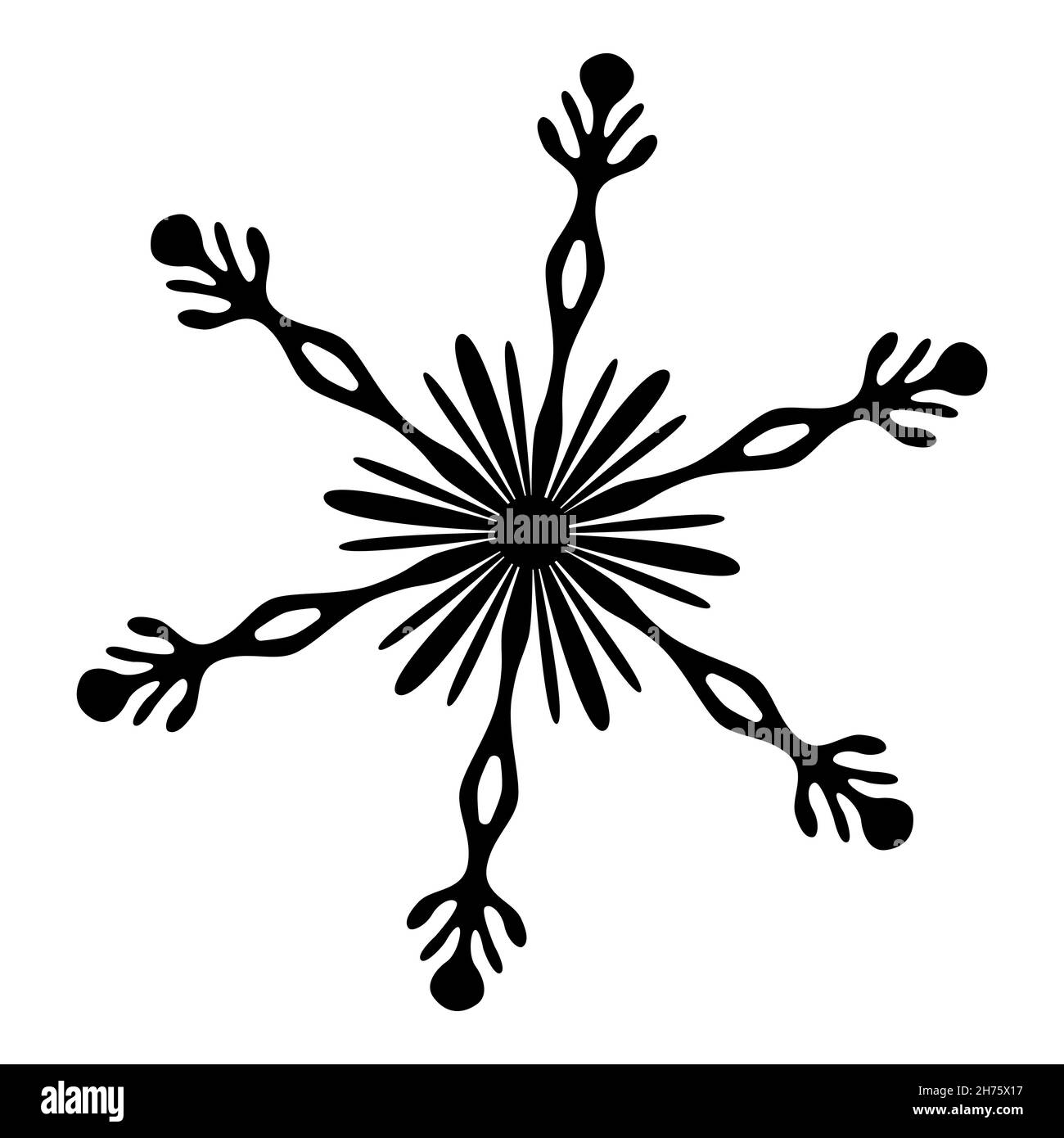 Snowflake icon. Isolated on white background. Vector Stock Vector Image ...