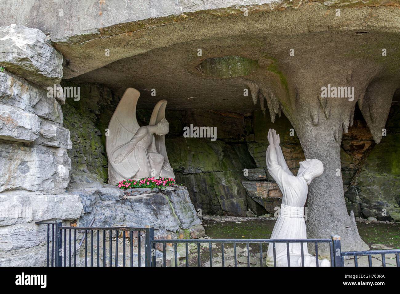 Montreal, Quebec, Canada, July 2012 Saintly statues in the grotto at