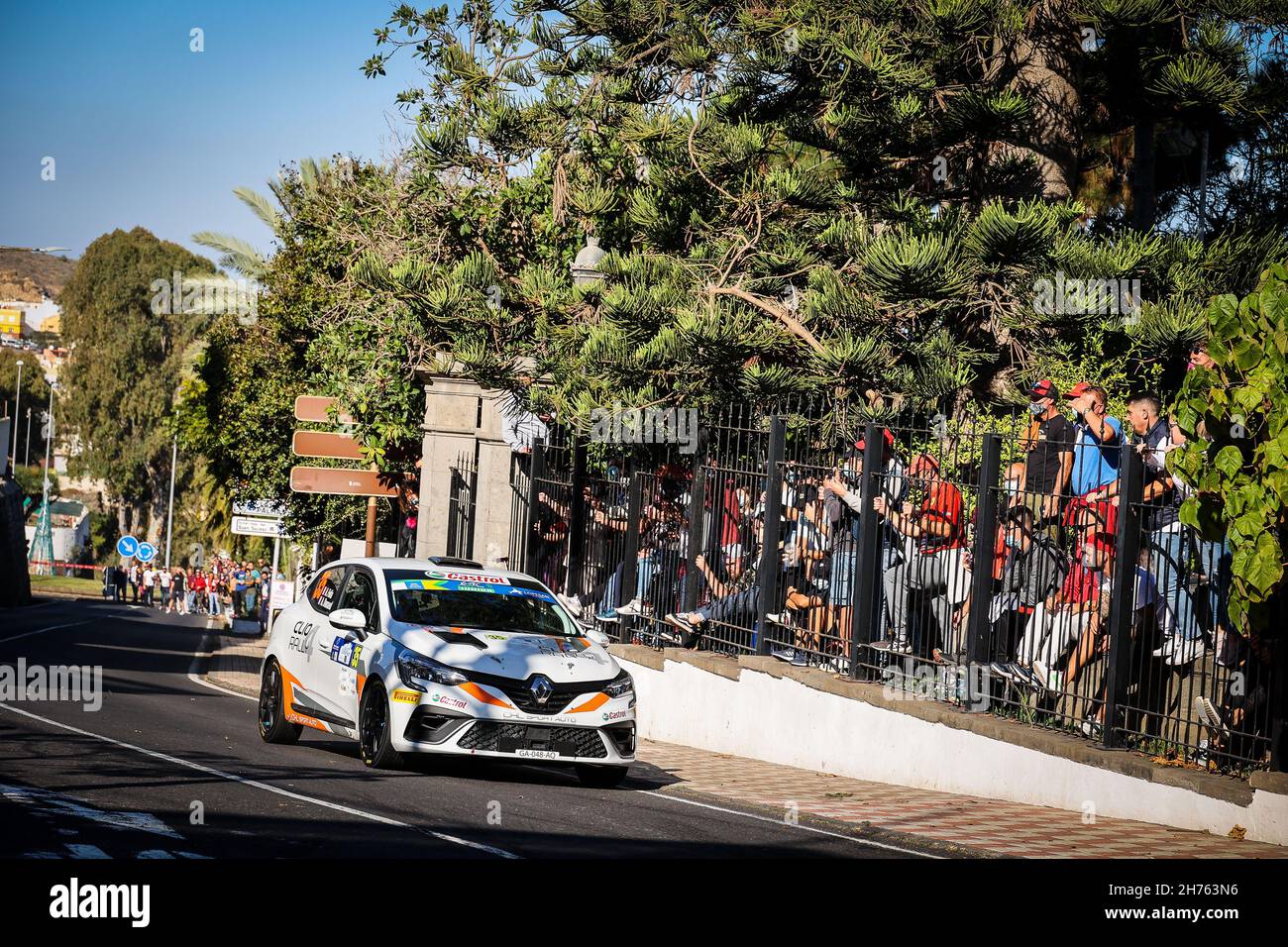 35 Fotia Anthony (Fra), Dunand Arnaud (Fra), Renault Clio Rally4, Chl Sport  Auto, Action during the 2021 FIA ERC Rally Islas Canarias, 8th round of the  2021 FIA European Rally Championship, from