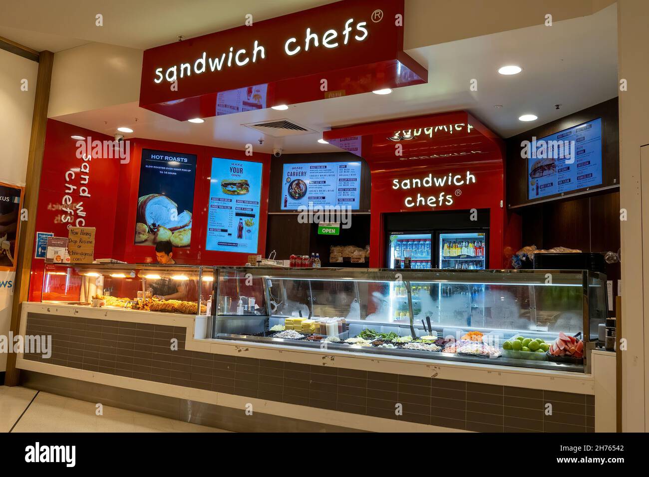 https://c8.alamy.com/comp/2H76542/townsville-queensland-australia-november-2021-sandwich-chefs-food-bar-in-shopping-center-with-server-behind-the-counter-2H76542.jpg