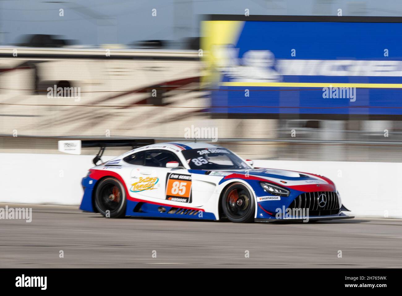 Sebring, USA. 19th Nov, 2021. 85 CP Racing Mercedes-AMG GT3: Charles Putman, Charles Espenlaub, Joe Foster, Shane Lewis during the 24H Series powered by Hankook. Schedule includes USA stops on November 19-21, 2021. Racing cars from the many countries, such as: Germany, USA, France, Nederland, Romania, Denmark, Canada, Spain, Great Britain, Italy; in many different classes: GT4, 991, GTX, GT3, TCR, TCX, P4. (Photo by Yaroslav Sabitov/YES Market Media/Sipa USA) Credit: Sipa USA/Alamy Live News Stock Photo