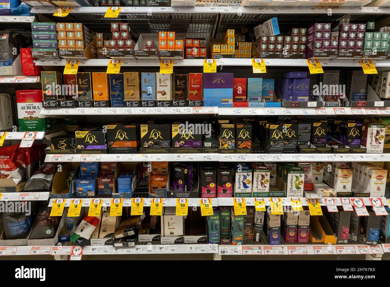 Townsville, Queensland, Australia November 2021 Coffees for sale