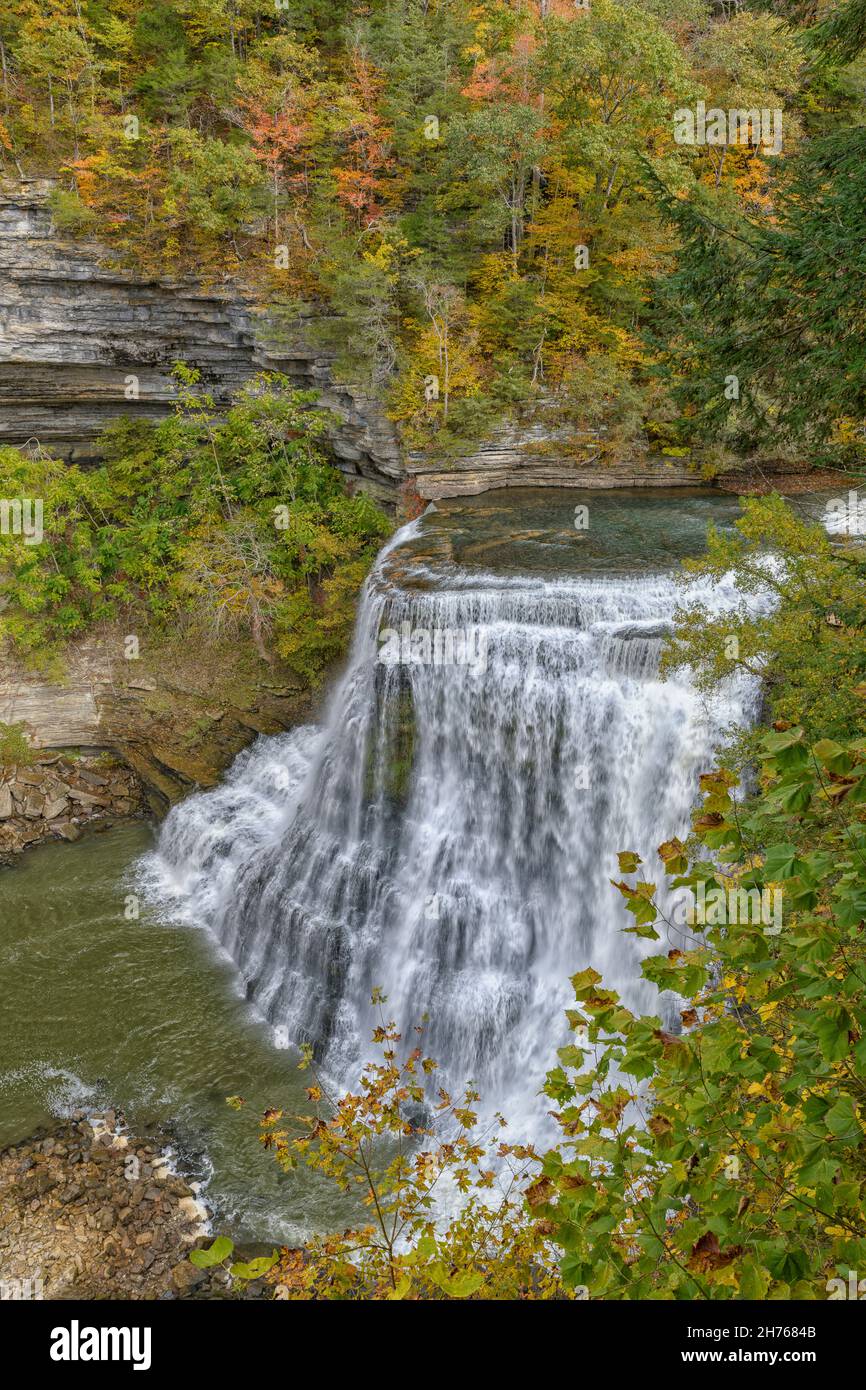 Burgess Falls, Falling Water River, Tennessee Stock Photo