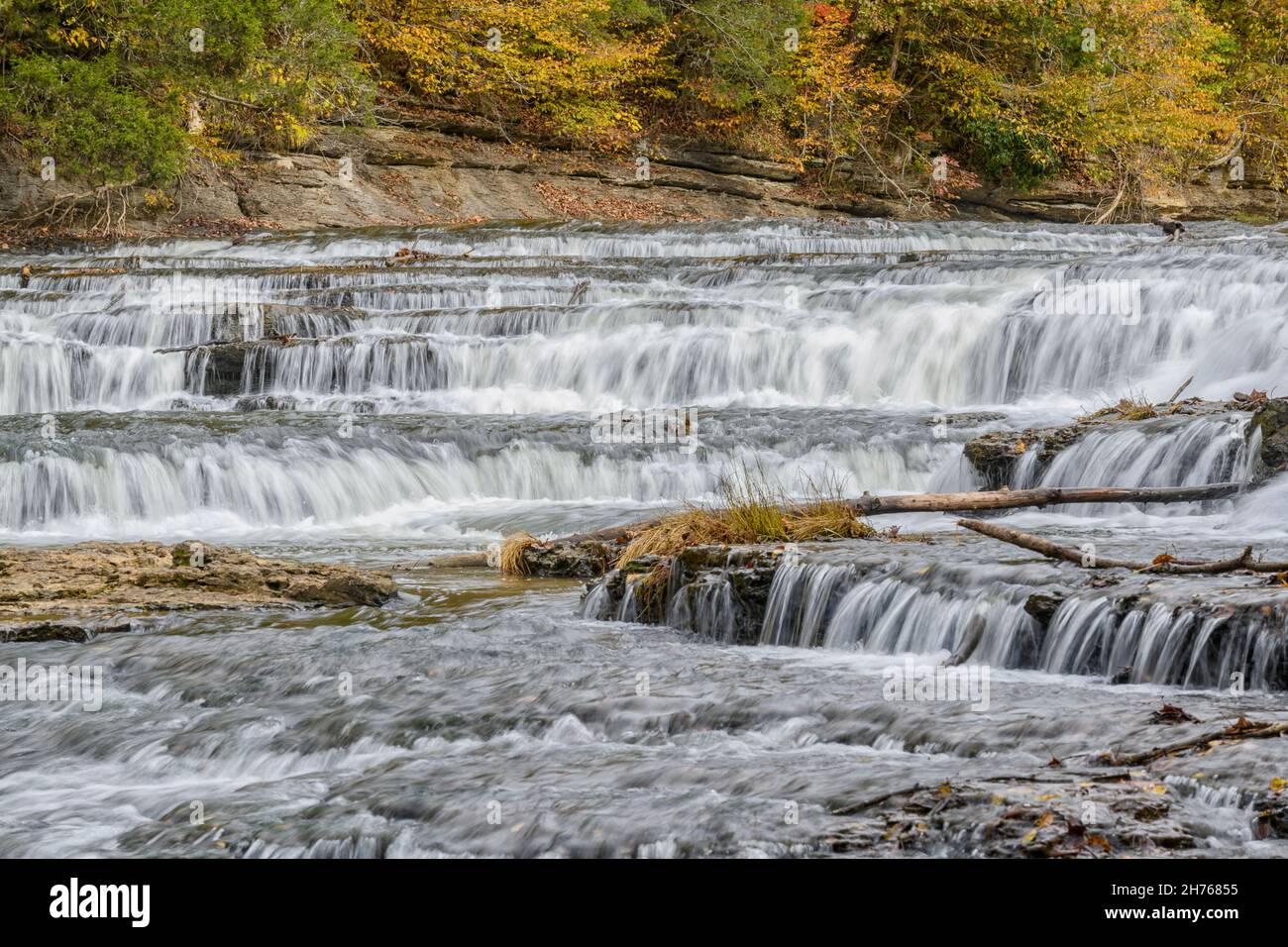 Burgess Falls, Falling Water River, Tennessee Stock Photo Alamy