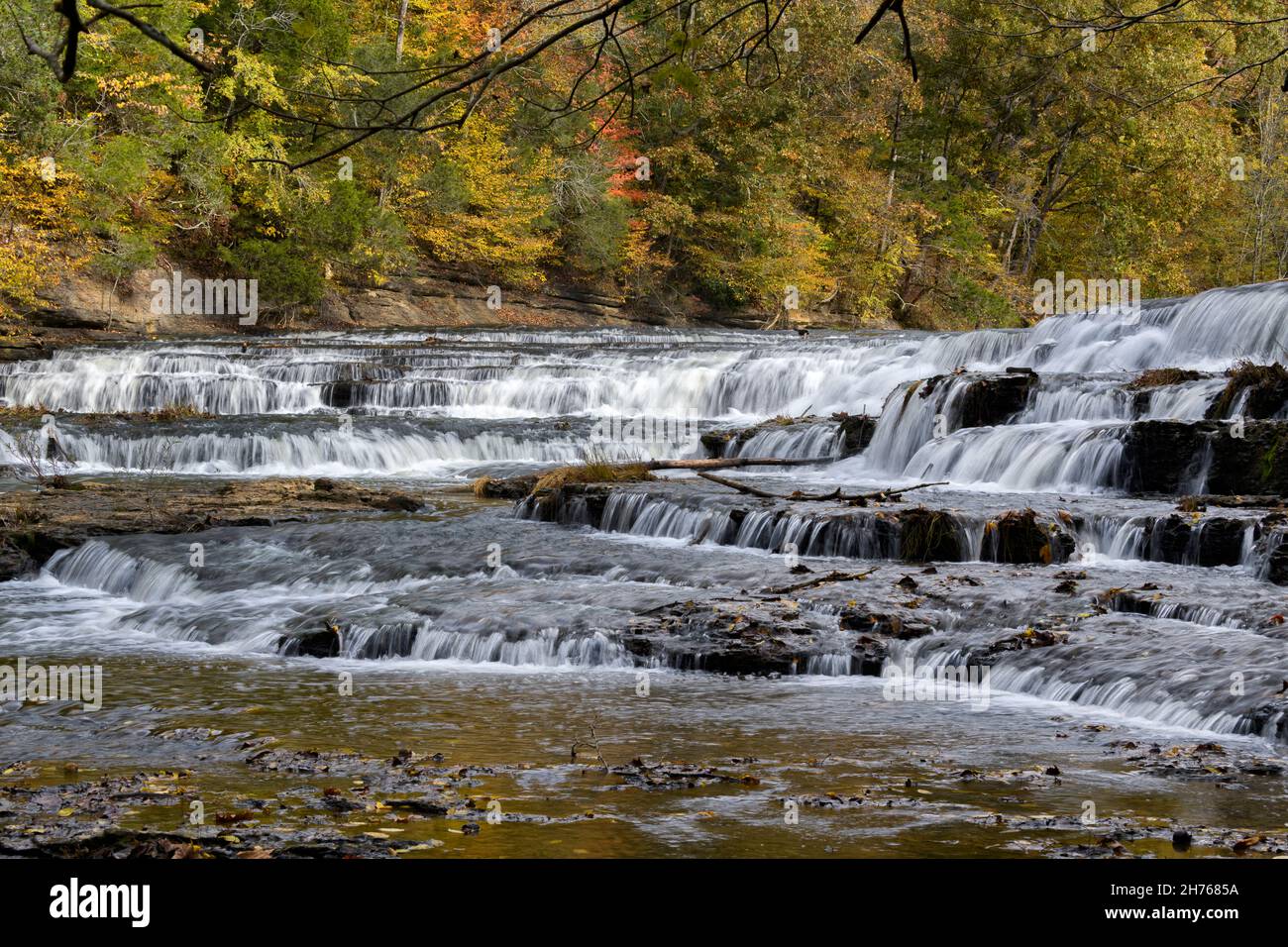 Burgess Falls, Falling Water River, Tennessee Stock Photo