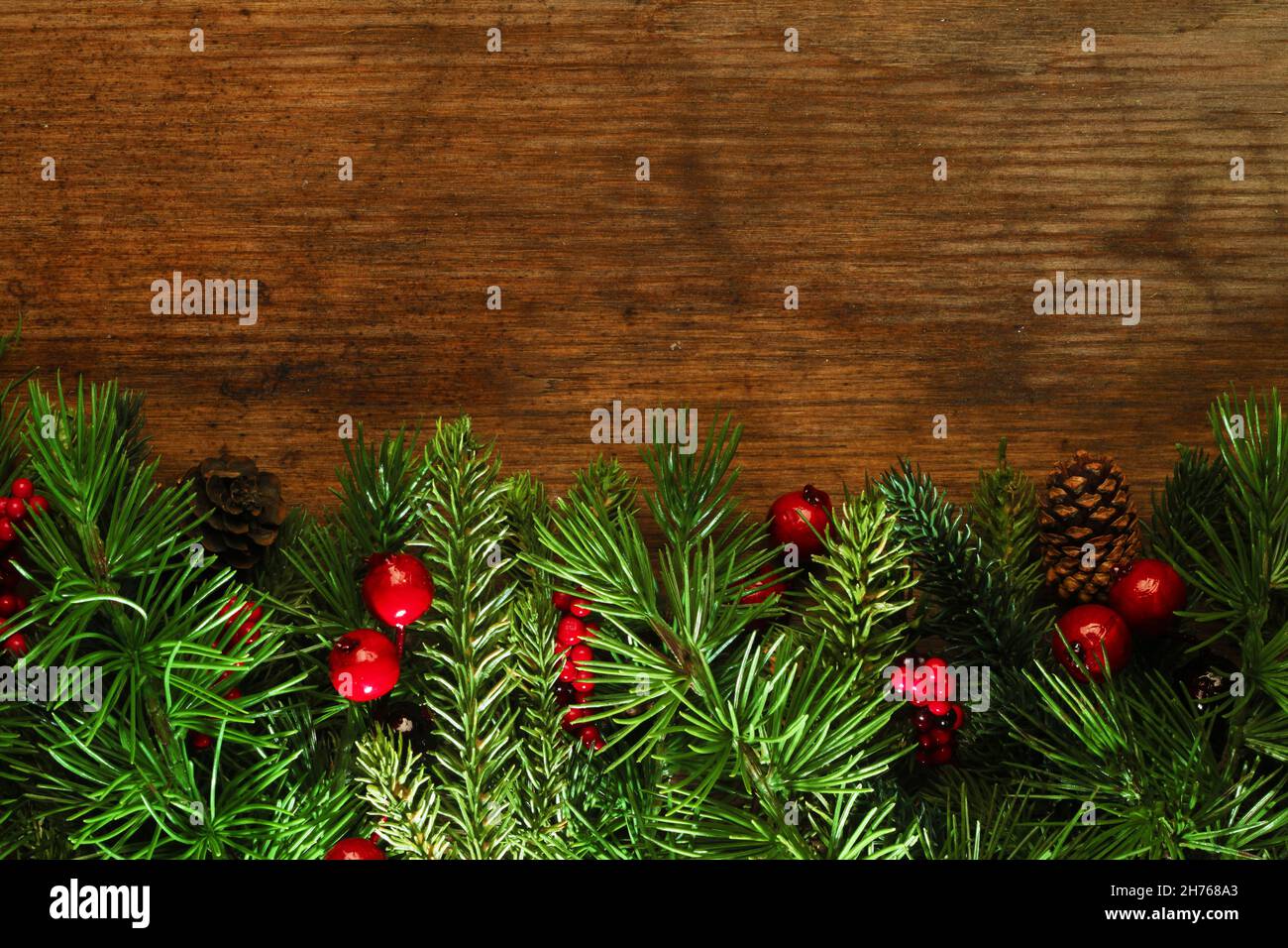 Christmas tree branches background Stock Photo