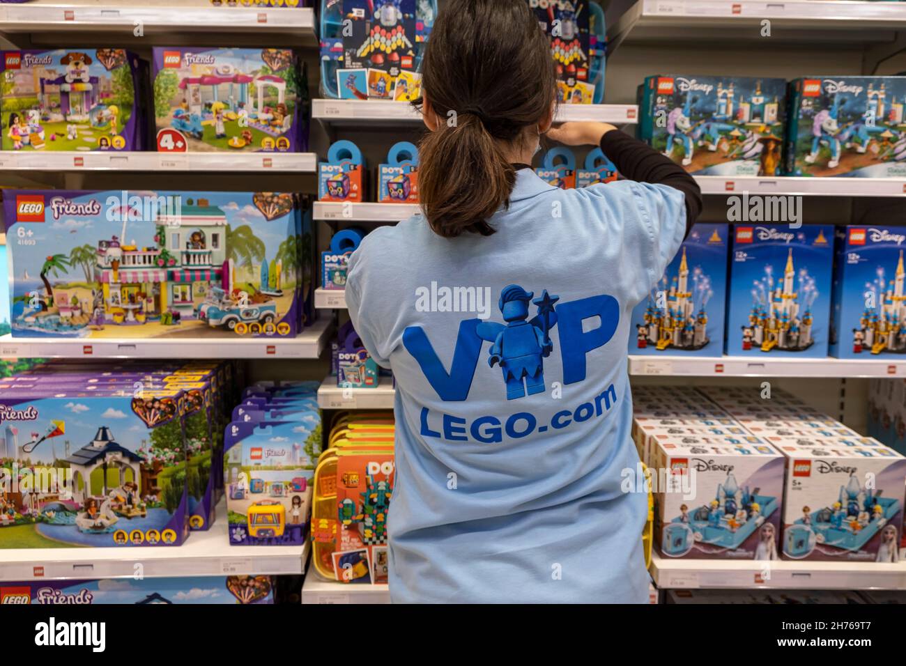 LEGO items are seen inside the new store.The Danish construction toy  company LEGO has opened a new store on Passeig de Gràcia in Barcelona  inspired by the work of the modernist architect