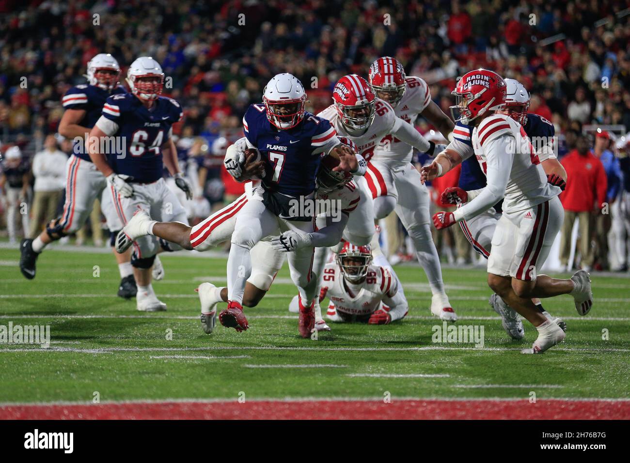 Lynchburg, Virginia, USA. 20th Nov, 2021. Liberty Flames quarterback