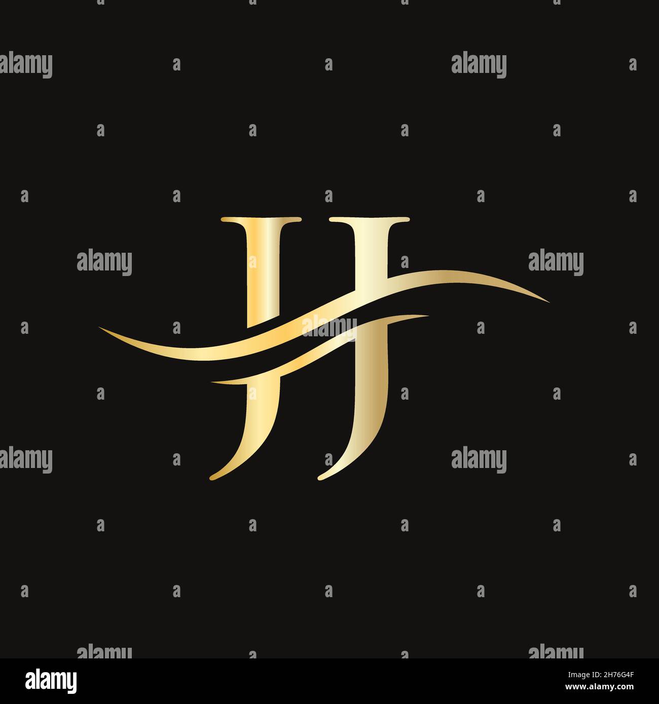 Modern JJ Logo Design for business and company identity. Creative JJ letter with luxury concept. Stock Vector