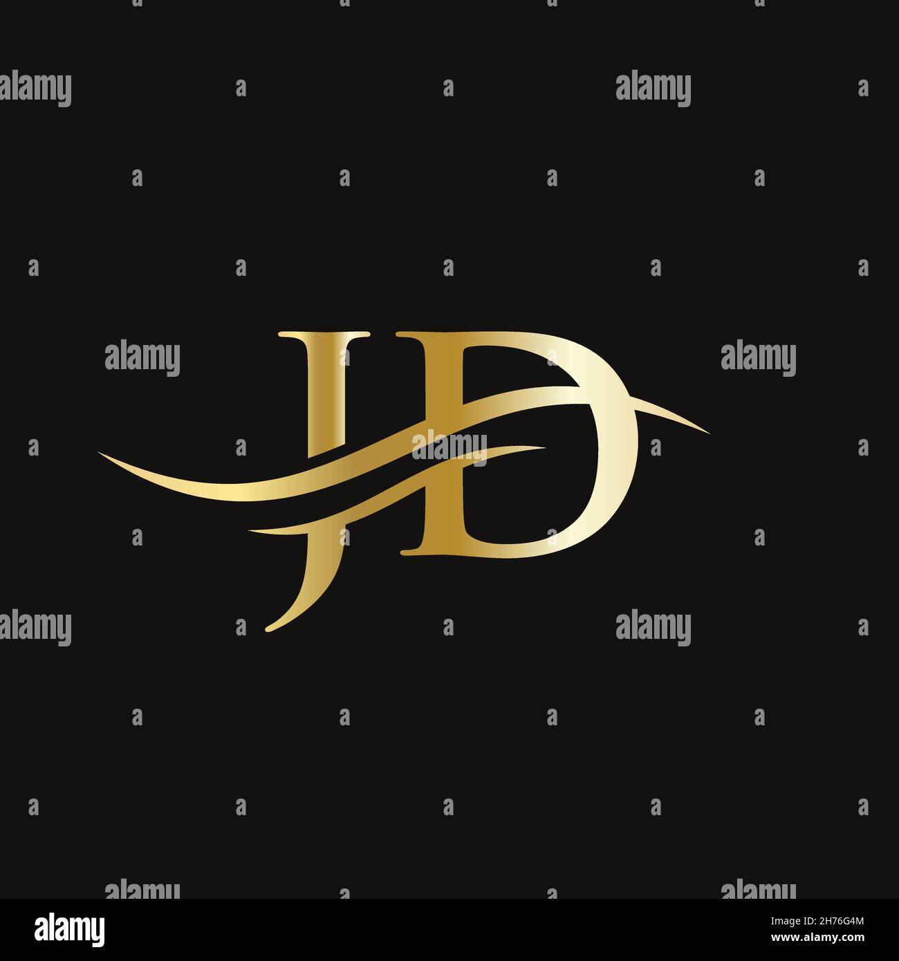 JD Linked Logo for business and company identity. Creative Letter JD