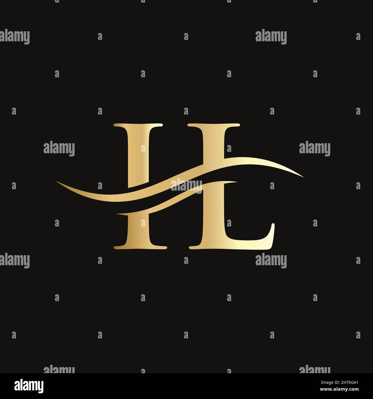 Initial linked letter IL logo design. Modern letter IL logo design vector with modern trendy Stock Vector