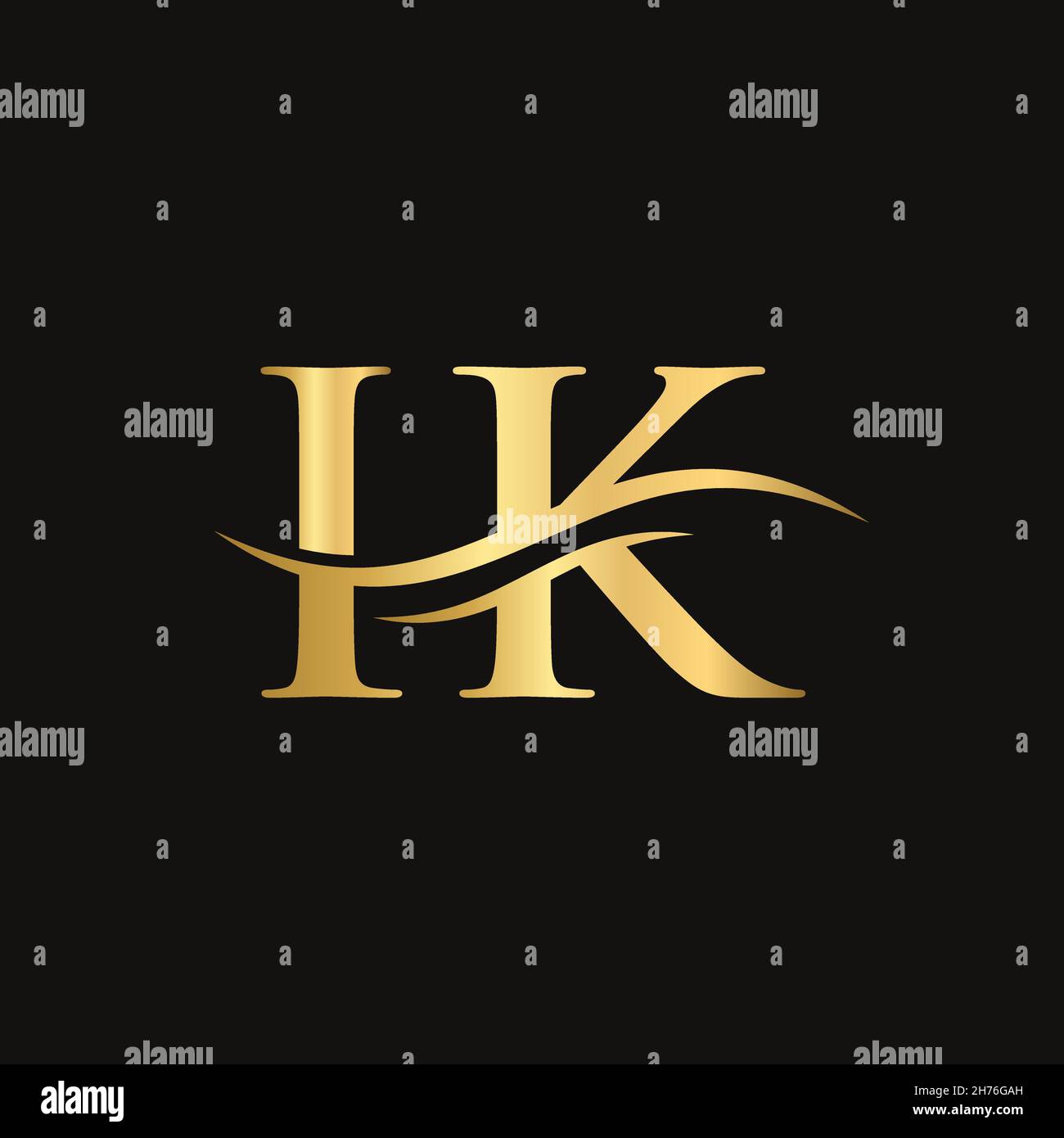 Modern IK Logo Design for business and company identity. Creative IK letter with luxury concept. Stock Vector