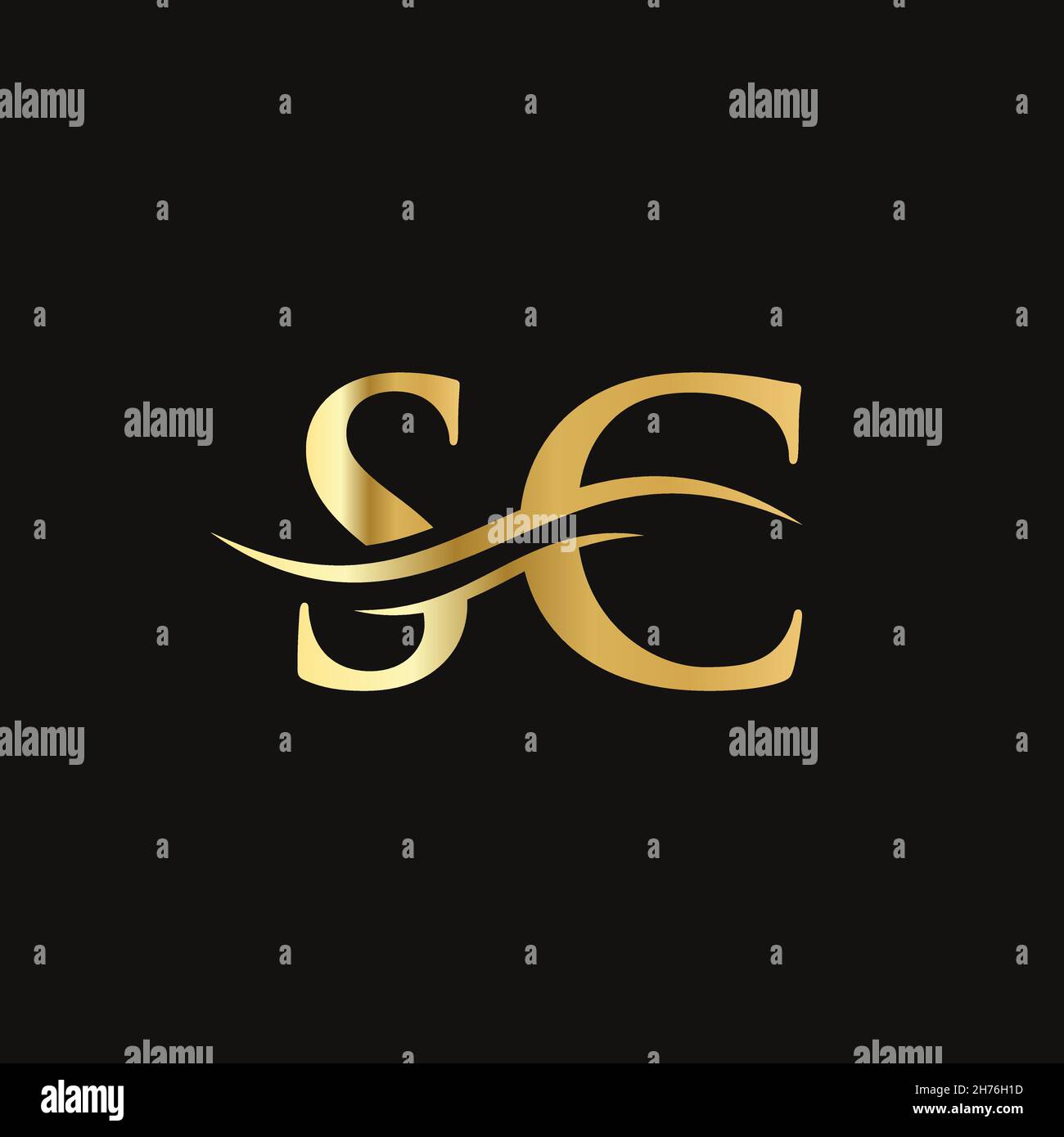 Initial linked letter SC logo design. Modern letter SC logo design ...