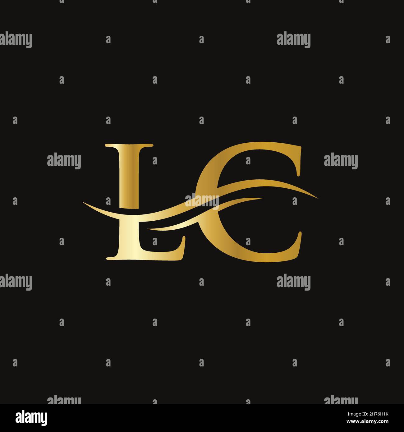 LC Letter Linked Logo for business and company identity. Initial Letter LC Logo Vector Template. Stock Vector