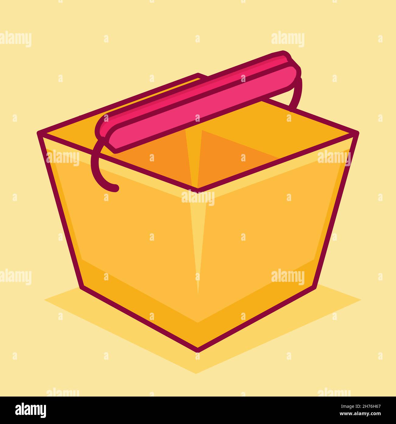 shopping basket isolated cartoon vector illustration Stock Vector