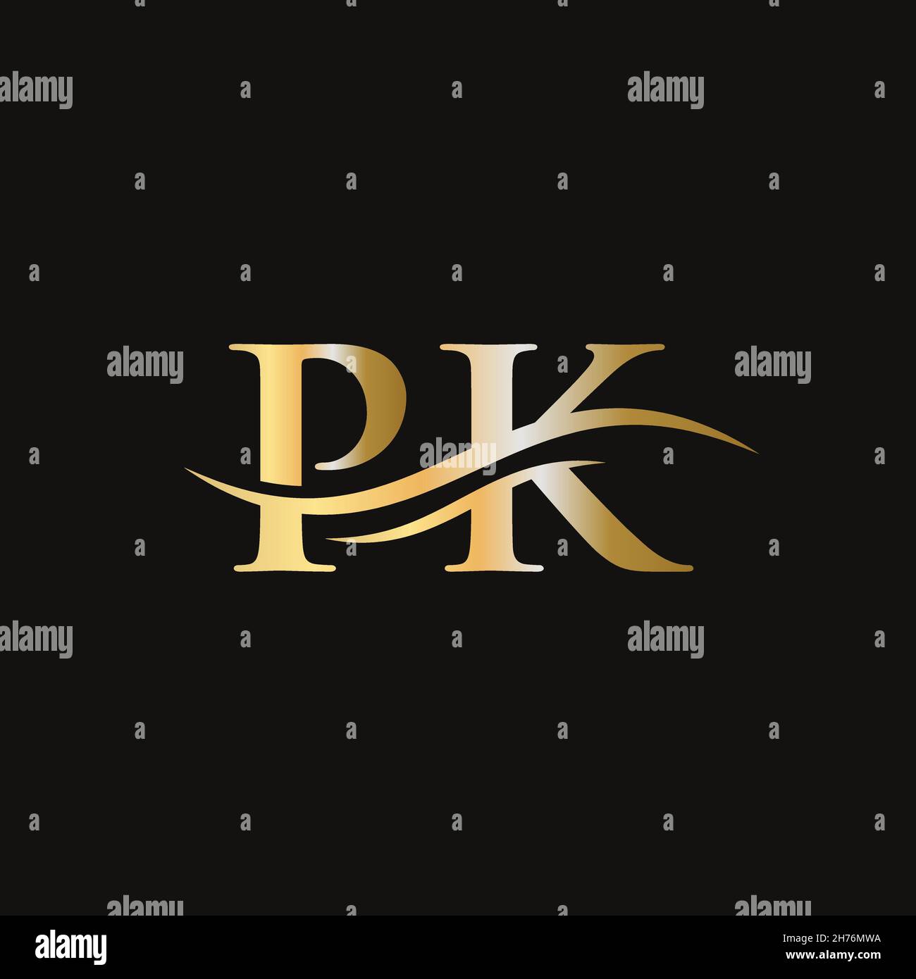 Modern PK Logo Design for business and company identity. Creative PK