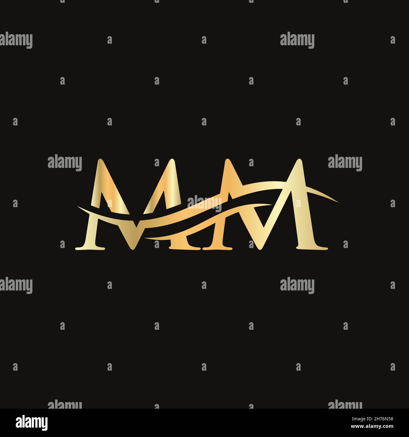Alphabet letters Initials Monogram logo MM, M and M Stock Vector Image &  Art - Alamy