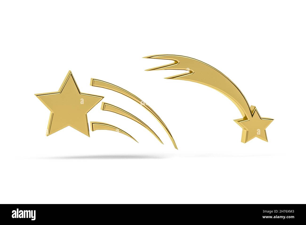 Golden 3d star icon isolated on white background - 3d render Stock ...