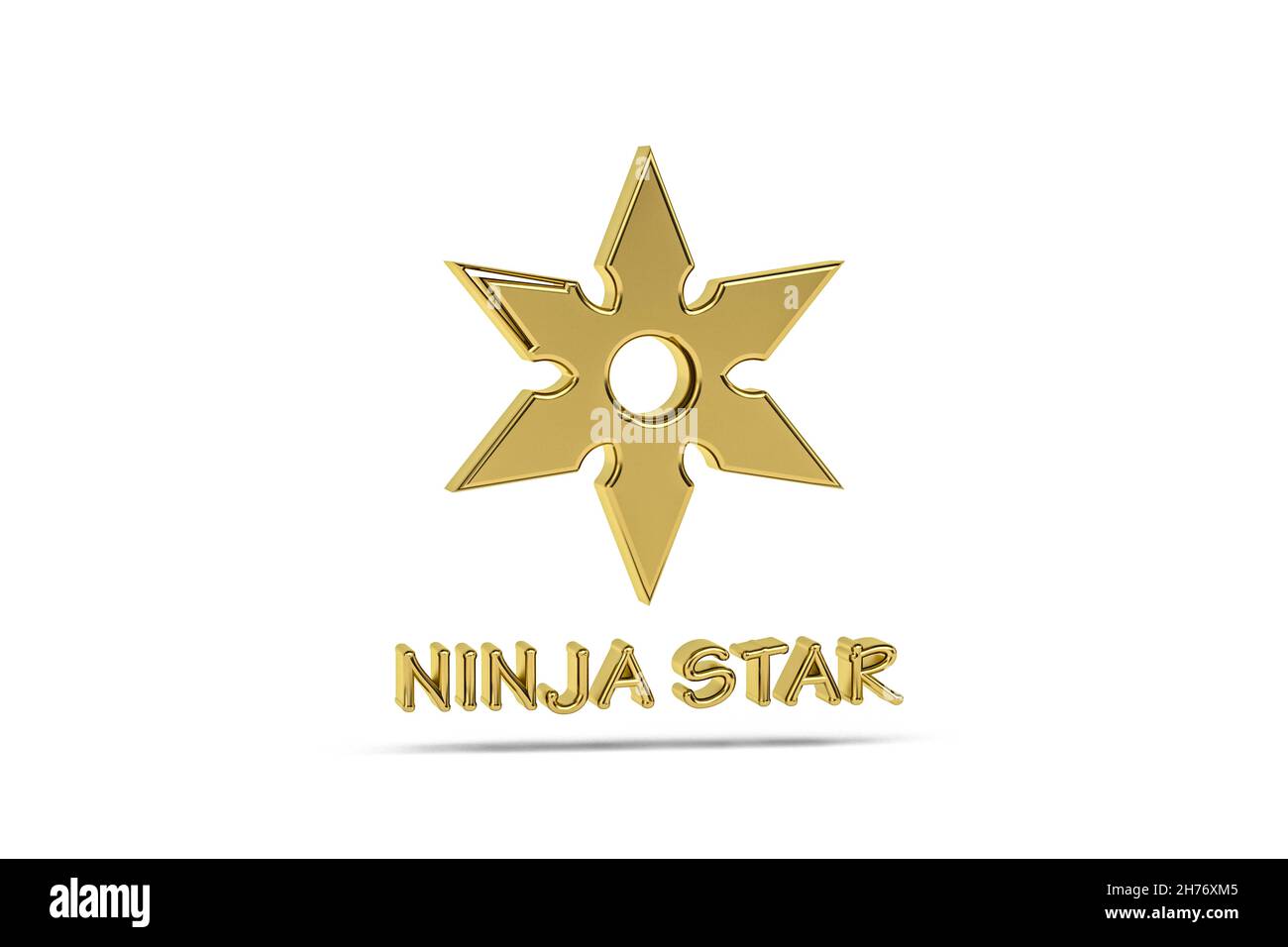 Golden 3d star icon isolated on white background - 3d render Stock ...