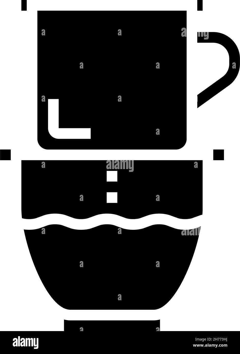 vietnam brew coffee equipment glyph icon vector illustration Stock