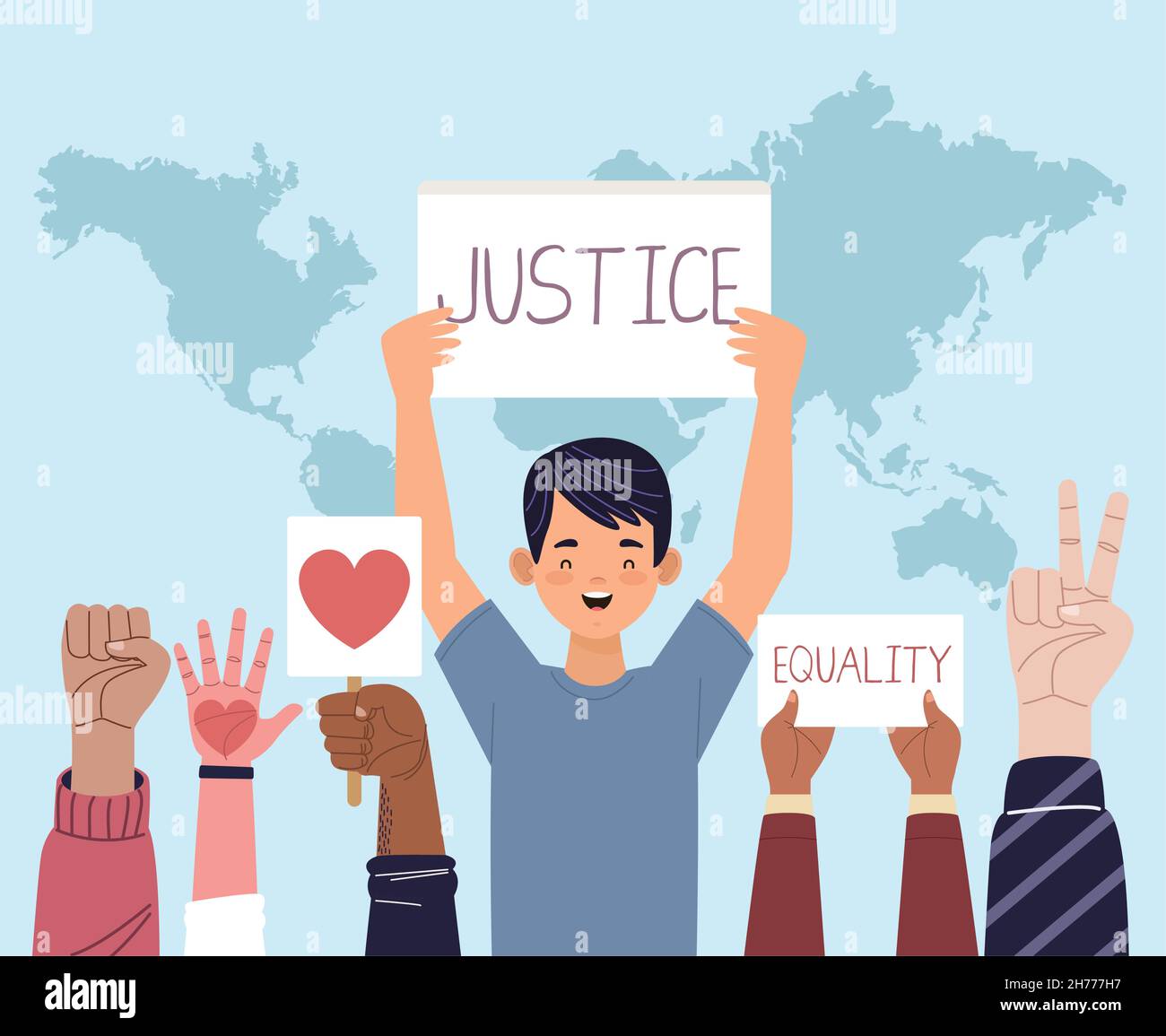 human rights people protesting Stock Vector