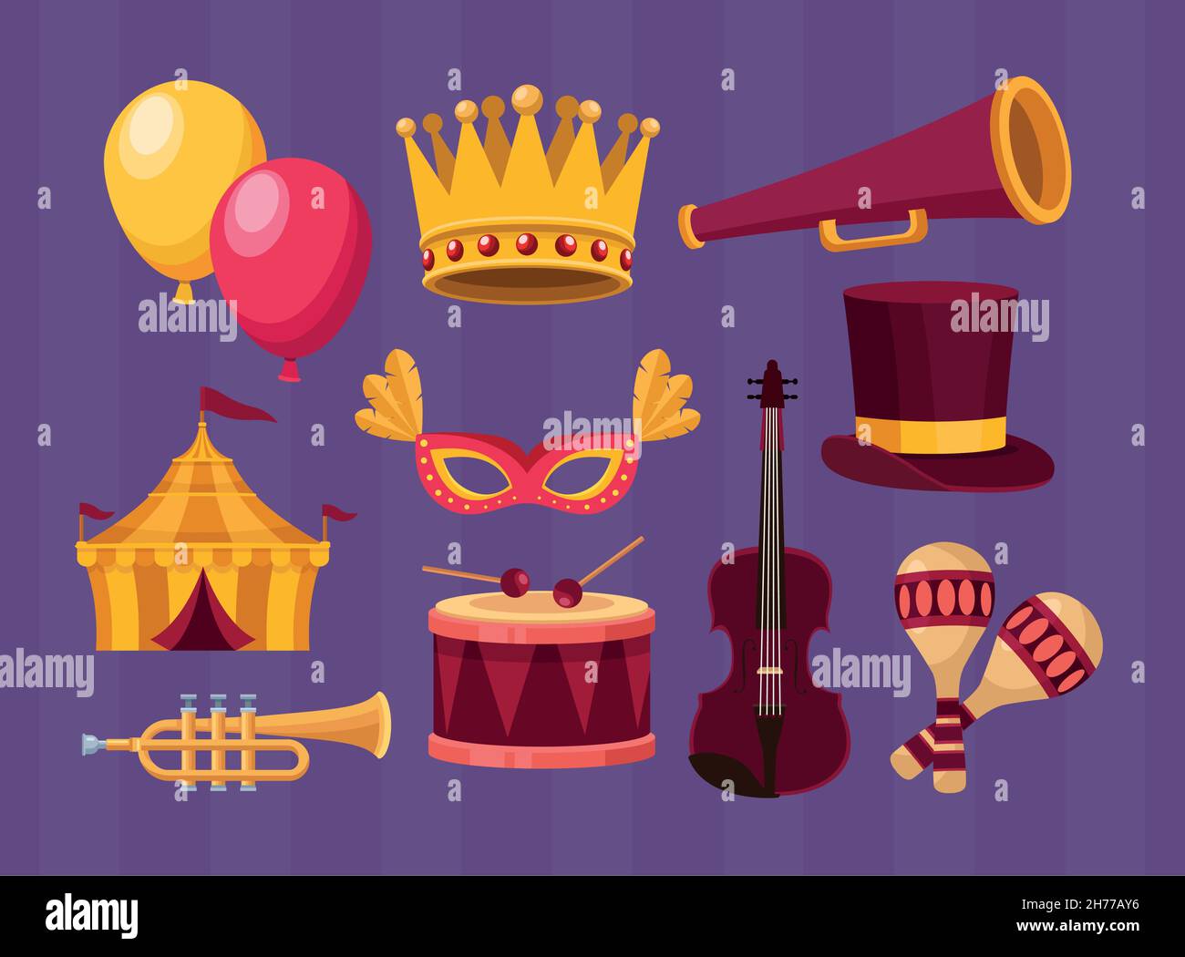 ten carnival celebration icons Stock Vector Image & Art - Alamy