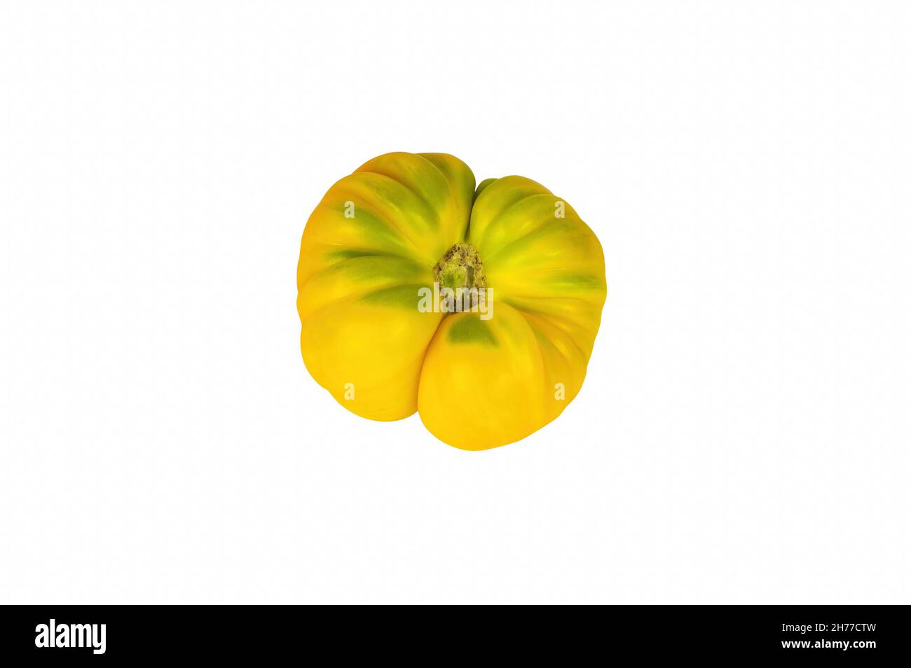 Yellow tomato vegetable isolated on white background. Stock Photo