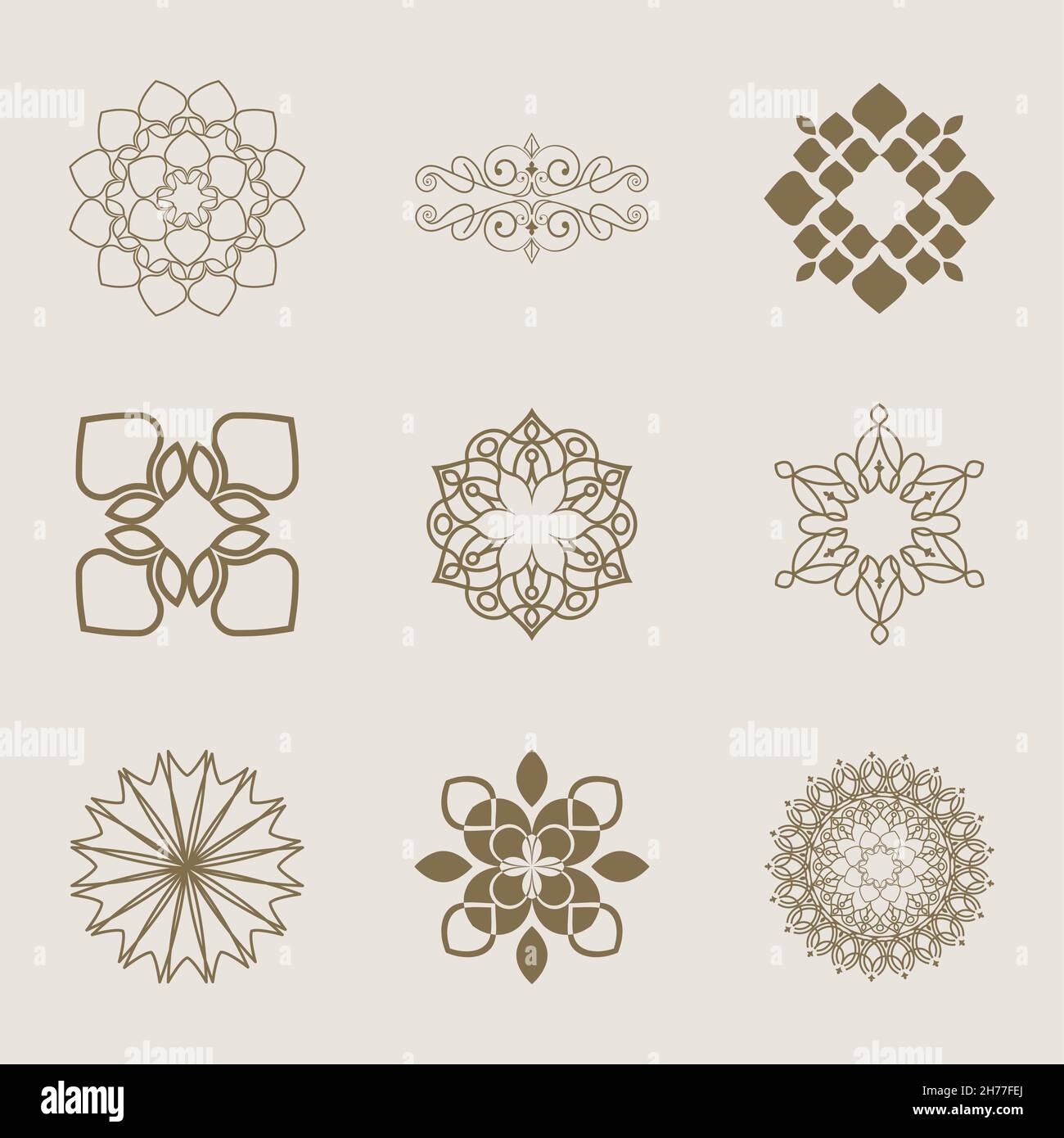 nine luxury golden frame Stock Vector Image & Art - Alamy