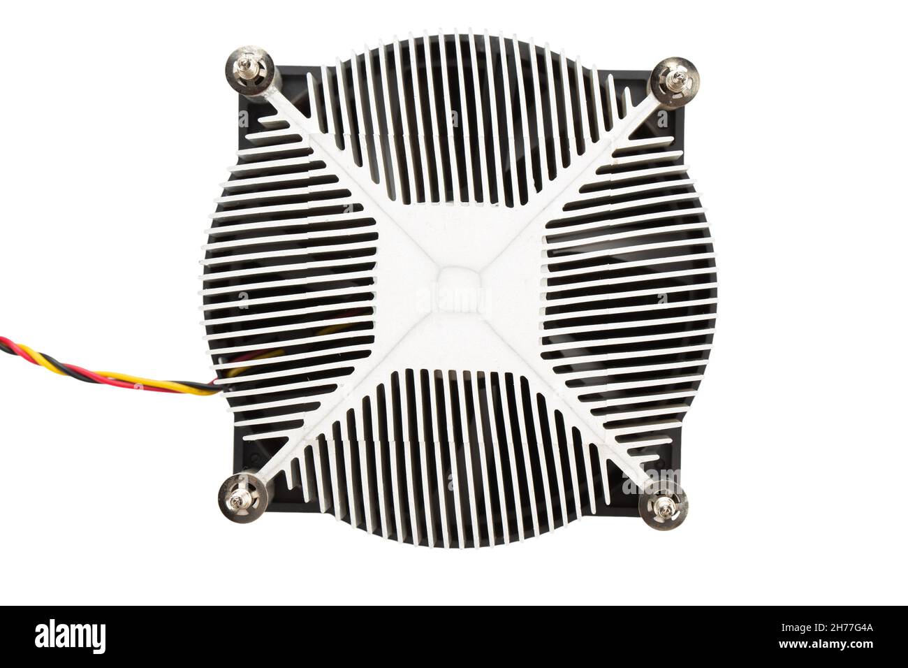 Cooler computer fan isolated on white background. Computer parts. Field ...