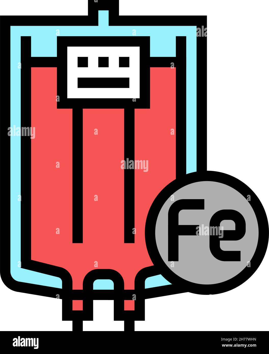 iron given through an intravenous color icon vector illustration Stock ...