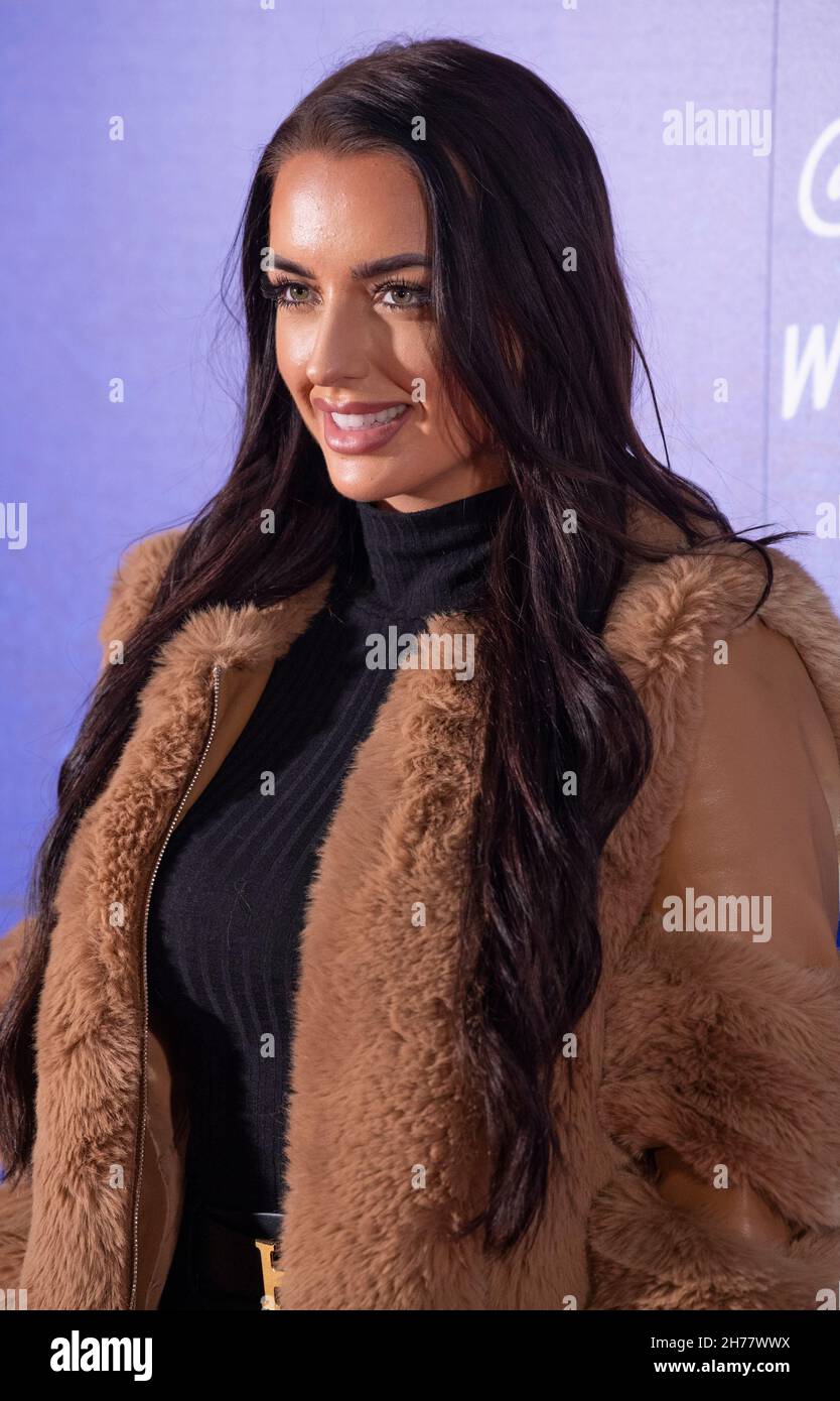 LONDON, ENGLAND - NOVEMBER 18: Amy Day attends the VIP Preview evening of Hyde Park Winter Wonderland at Hyde Park on 18th November 2021 in London, En Stock Photo