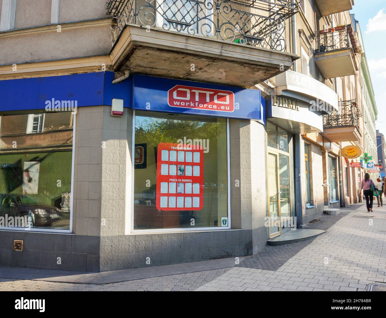 POZNAN, POLAND - Oct 03, 2014: The exterior of an Otto work agency on a  corner Stock Photo - Alamy