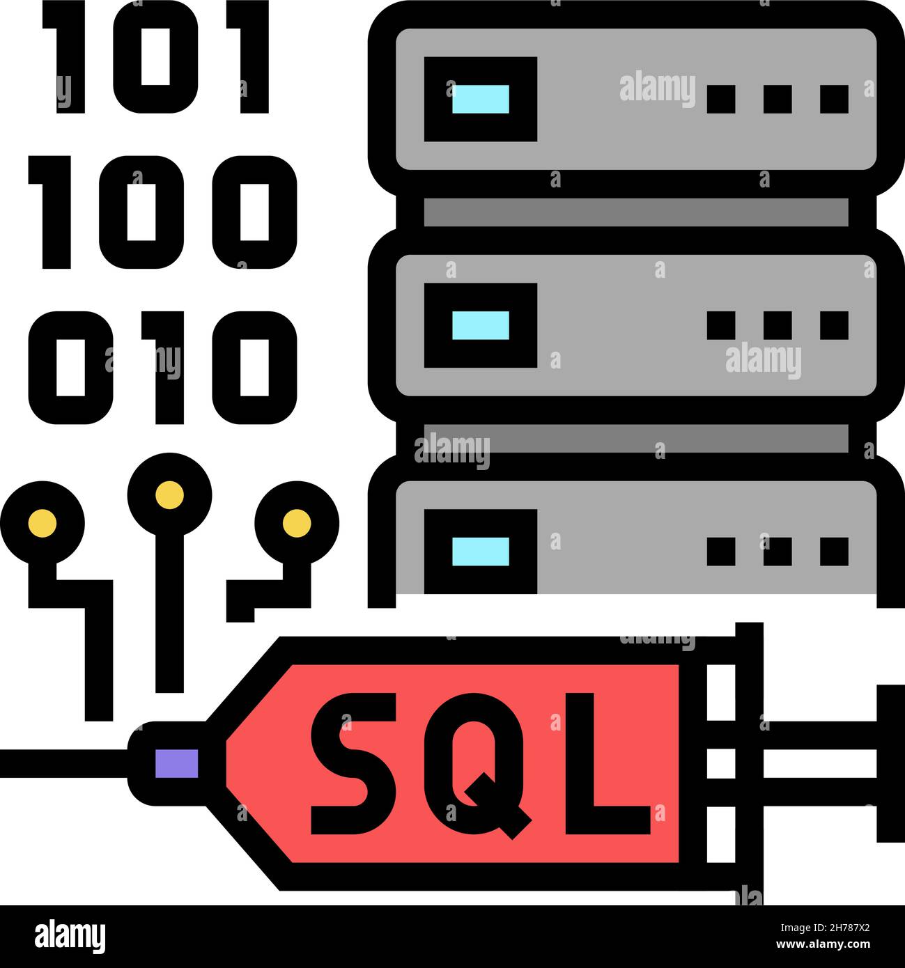 sql injections color icon vector illustration Stock Vector Image & Art ...