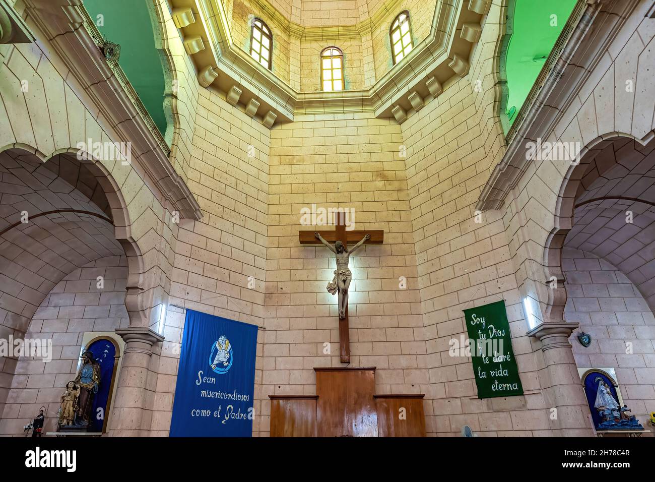 Interior colonial architectural details of the Saint Joseph Catholic ...