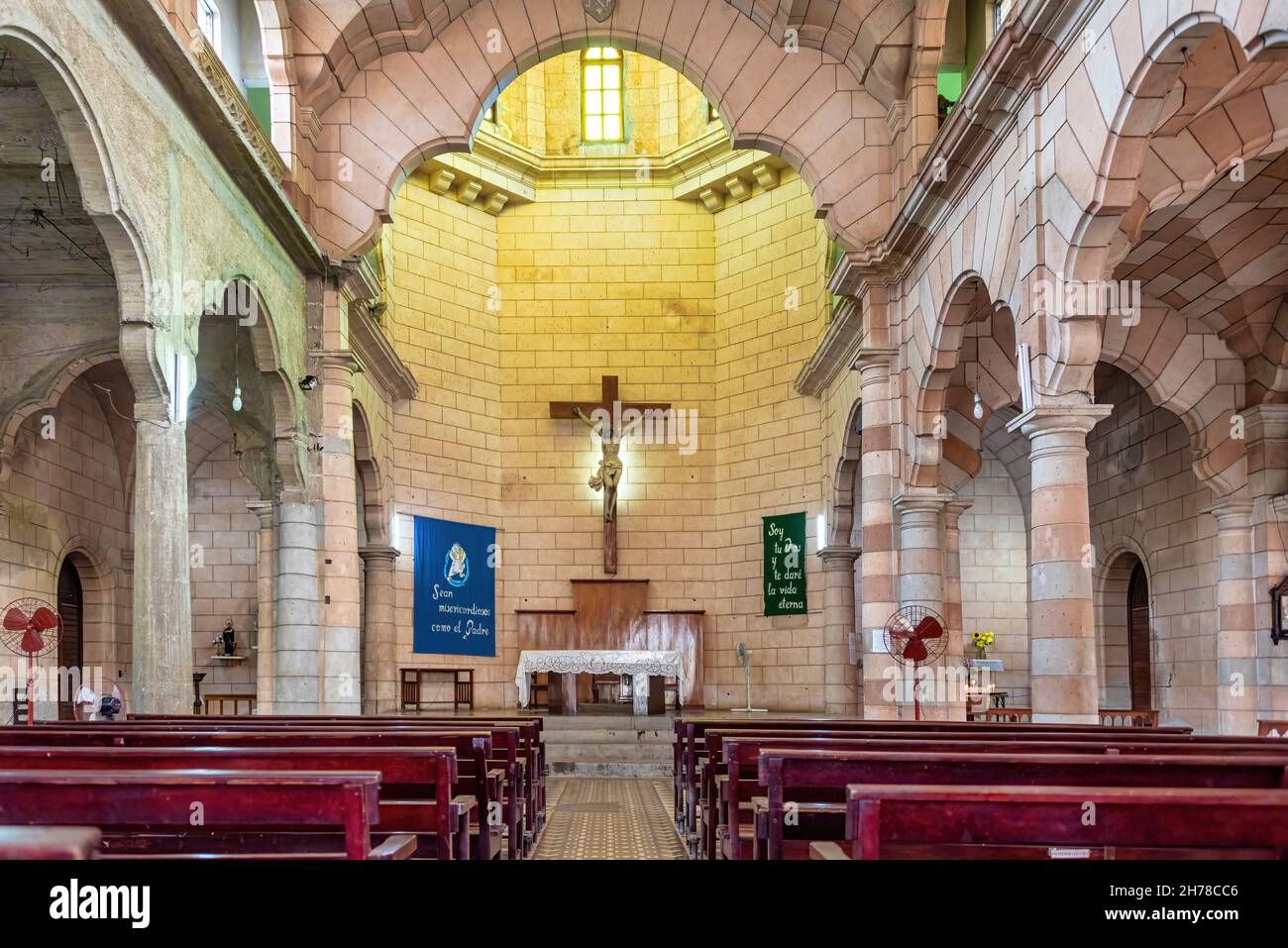 Interior colonial architectural details of the Saint Joseph Catholic ...