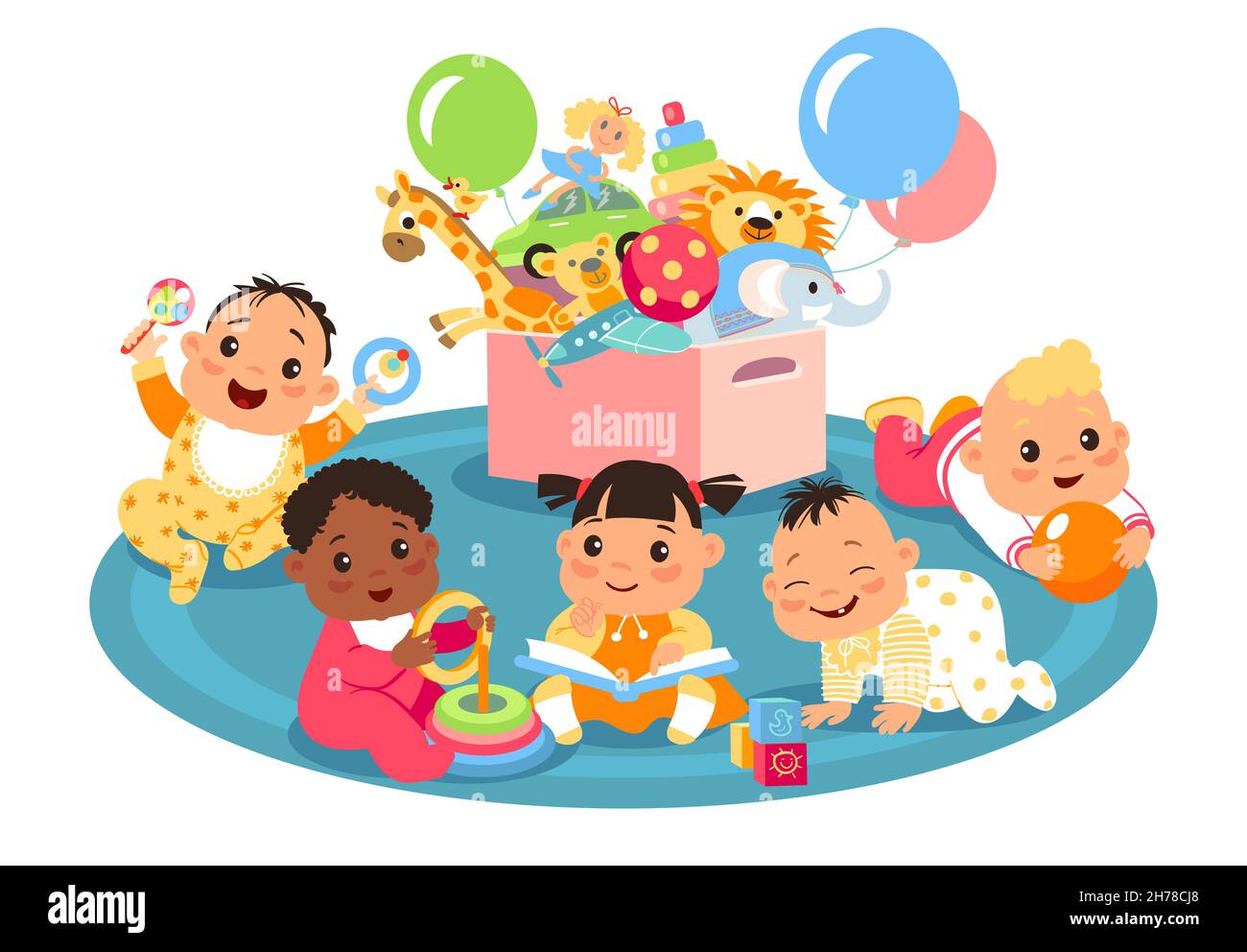 Kids play toys. Children with box for rattle, cubes and pyramid. Funny toddlers group. Little boys and girls activity. Kindergarten playground Stock Vector Image & Art - Alamy Kids play toys. Children with box for rattle, cubes and pyramid. Funny toddlers group. Little boys and girls activity. Kindergarten playground Stock Vector Image & Art - Alamy