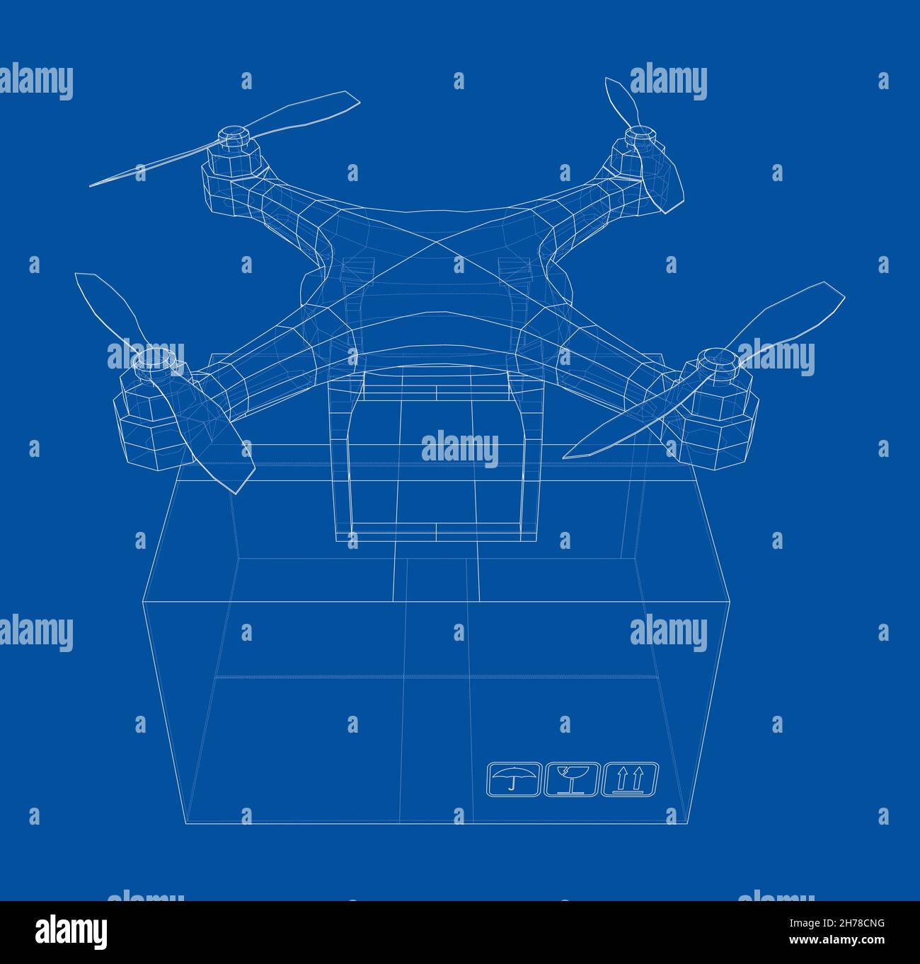 Delivery drone concept outline Stock Photo Circuit Diagram