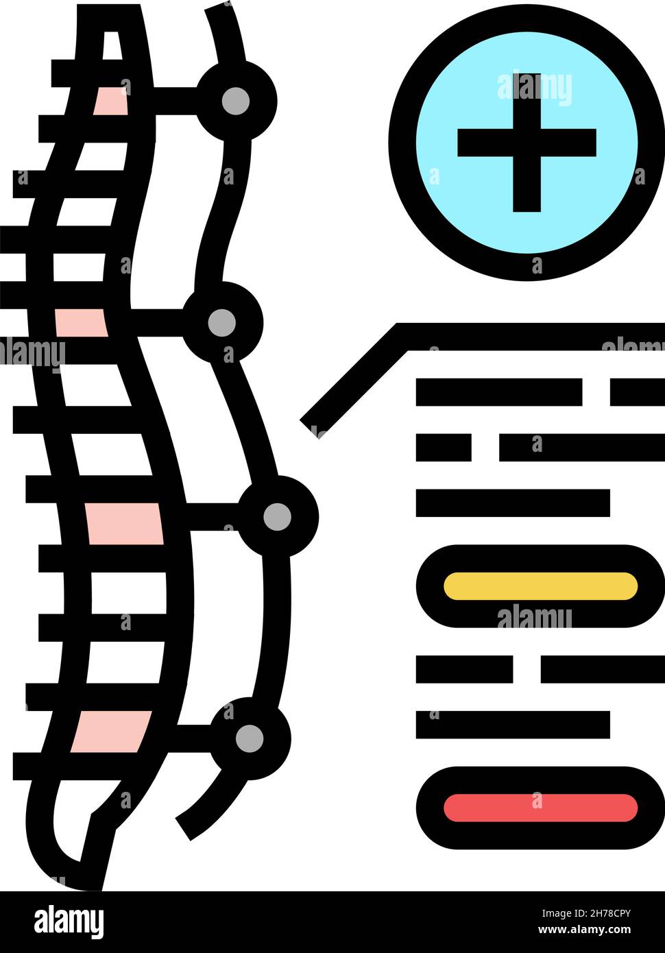 Spine Stabilization And Reconstruction Color Icon Vector Illustration 