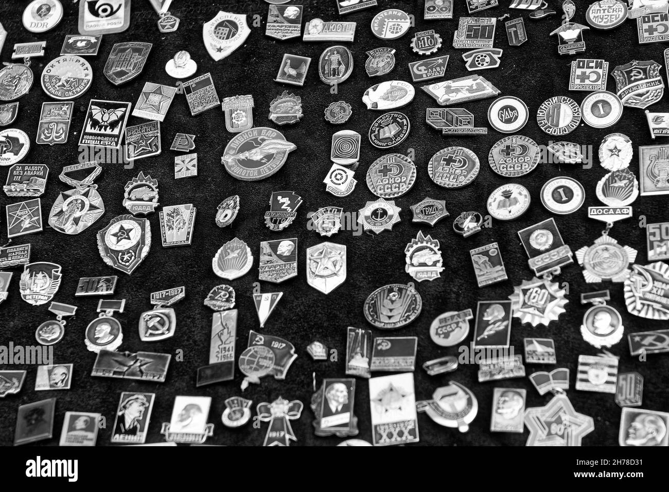 Photo collection of badges Stock Photo