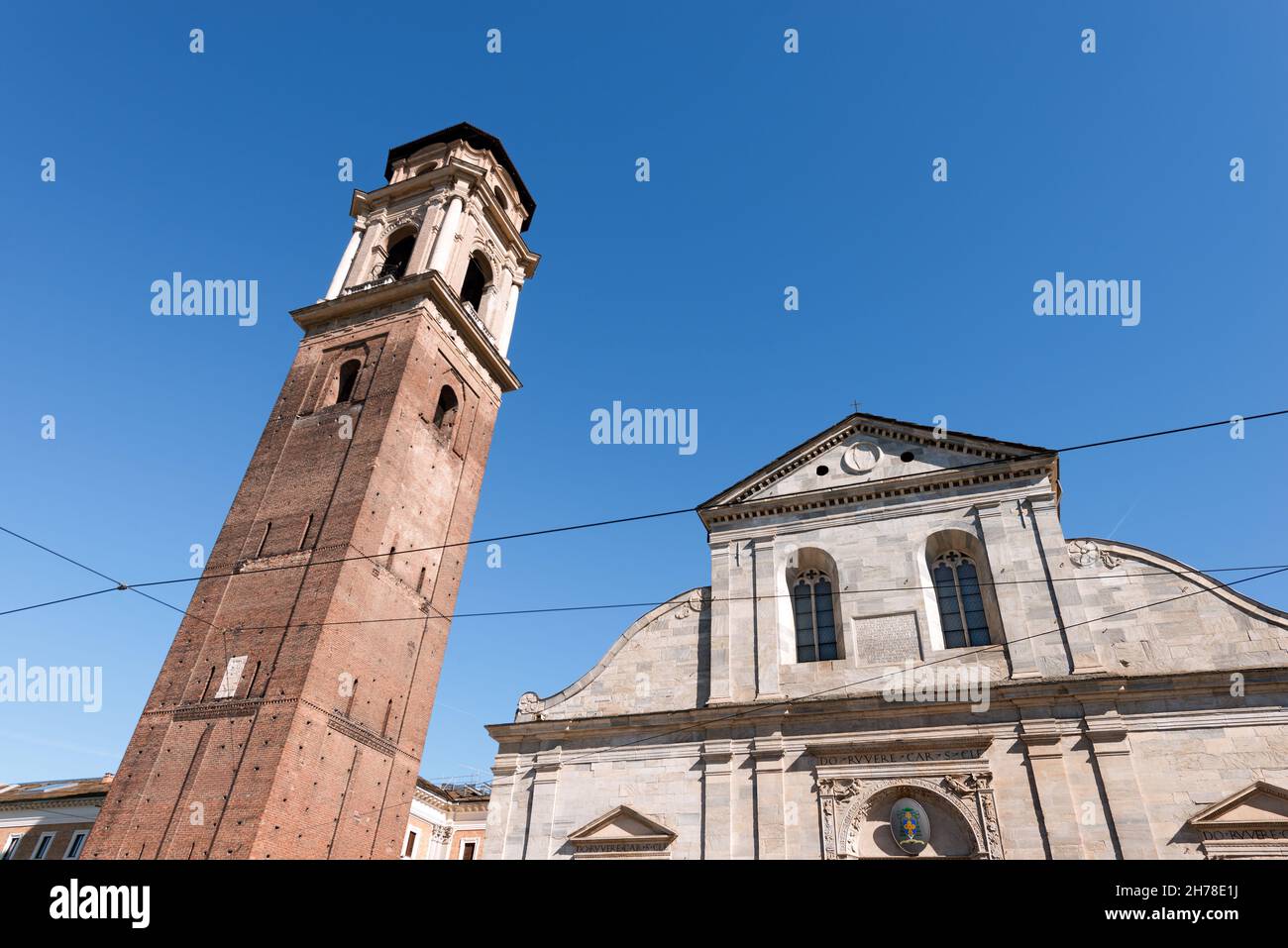 Detail of the Turin Cathedral of St. John Baptist (Duomo di Torino di San Giovanni Battista 1505). Piemonte, Italy. UNESCO world heritage site Stock Photo