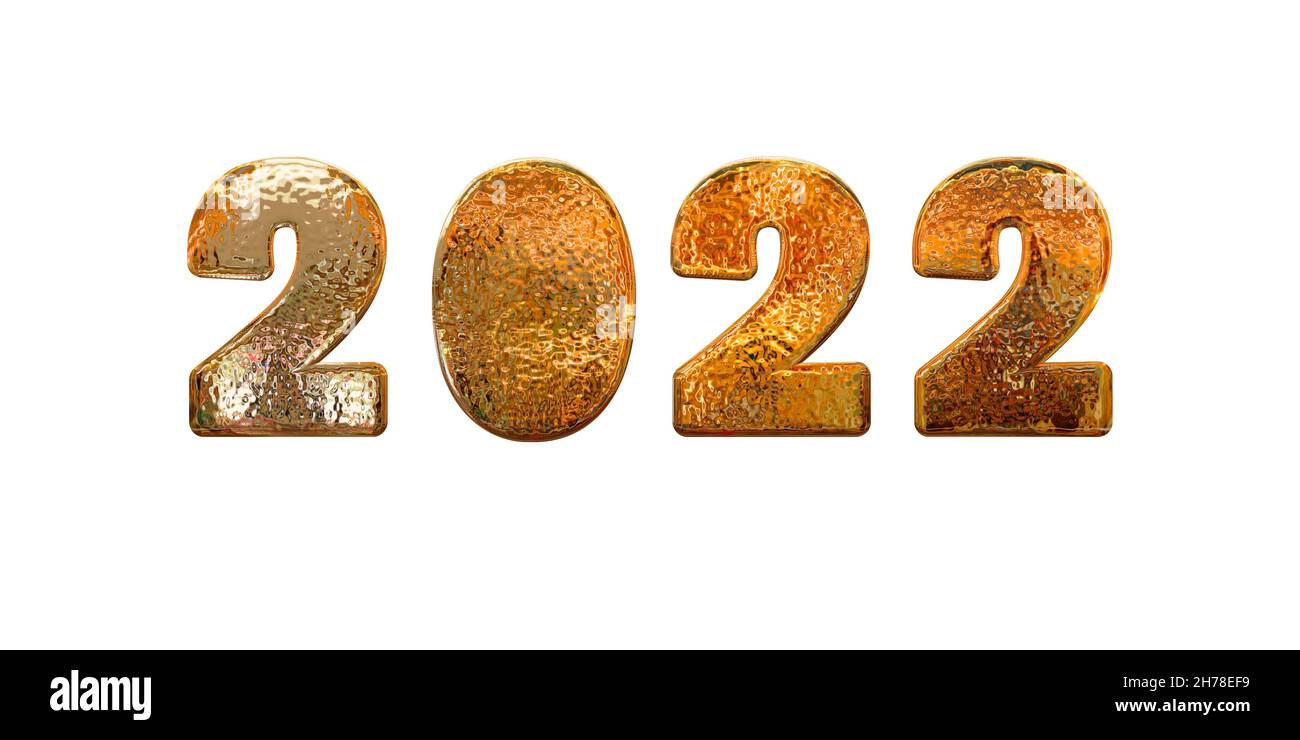 White Countdown To Christmas 2022 2022 Date With Bright Golden Numbers Isolated On White Background. Christmas  New Year Holiday Design Stock Photo - Alamy