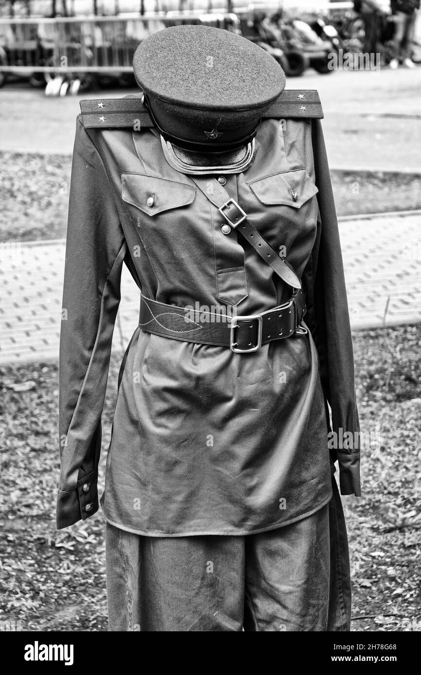 Soviet military uniforms of the times of the Second World War Stock Photo