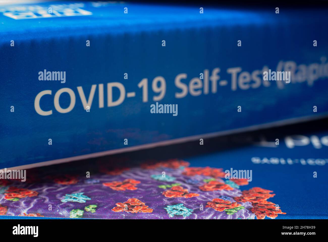 NHS Lateralflow Test and Trace Kit boxes Stock Photo Alamy